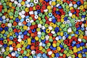 Colorful seed beads background